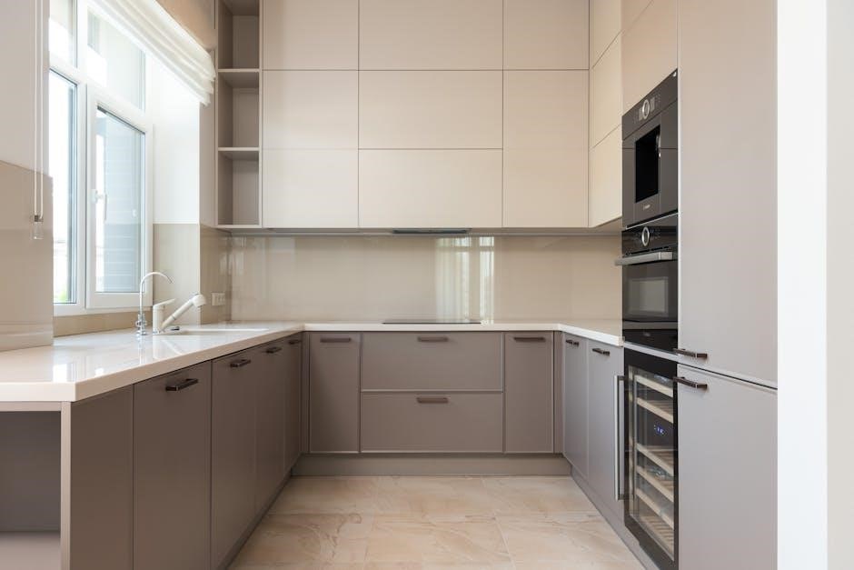standard kitchen cabinet sizes chart pdf